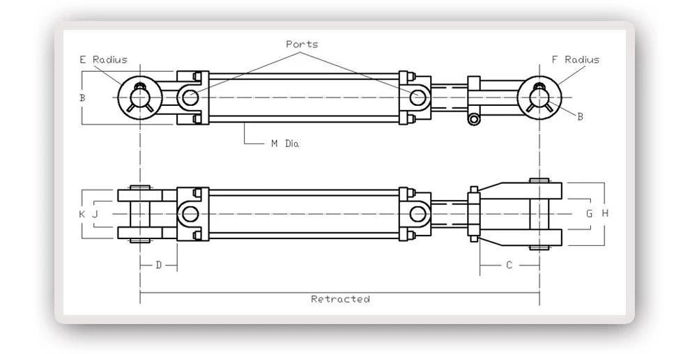 Log Splitter Hydraulic Tie Rod Cylinder, Lift Cylinders Small Hydraulic Cylinder