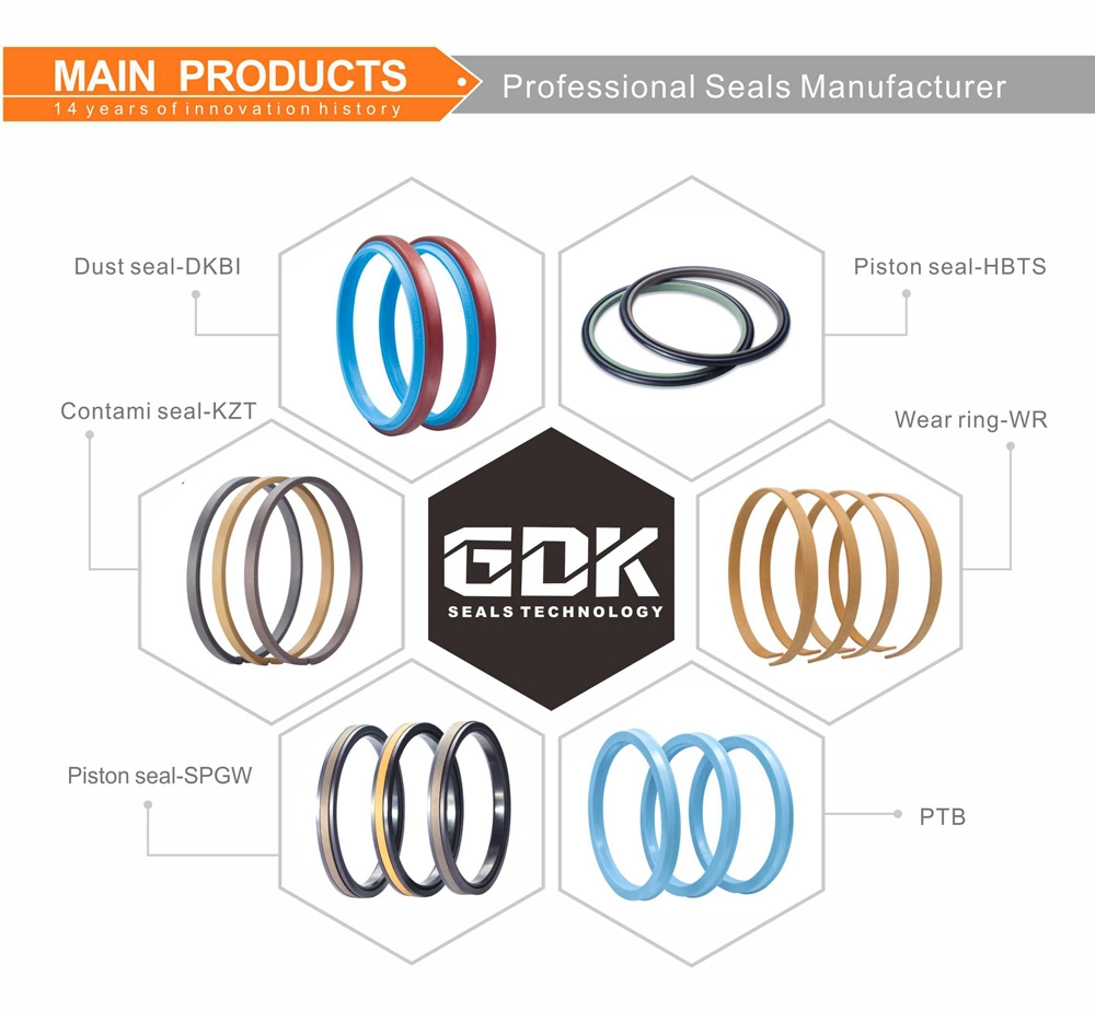 GDK Hydraulic Cylinder Engineering Construction Machinery Excavator Seal Spgo PTFE Hydraulic Piston Double Acting Oil Seal