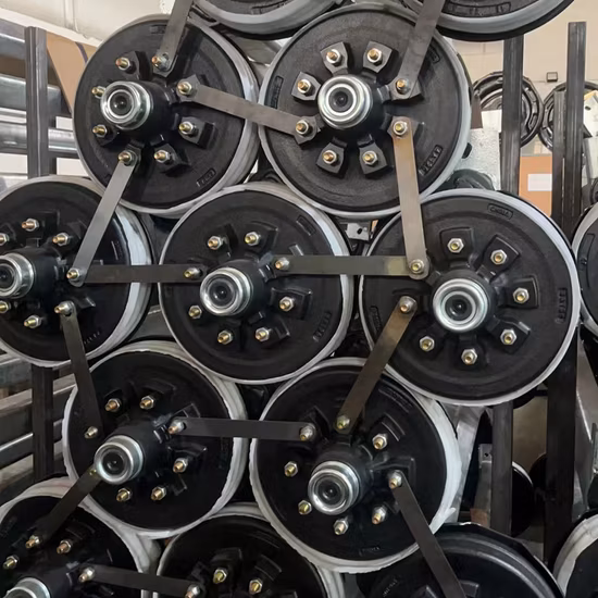 ISO9001 TS16949 OEM Factory Customized 3.5k Rockwell Trailer Axle with 3500 lb Electric Brake 5 Lug