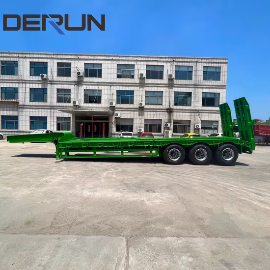 3/4/5 Axles 80 Tons/100 Tons Low Bed Low Bed Semi Truck Trailer